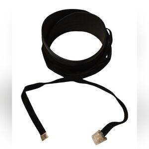 Black Leather Wrap Belt